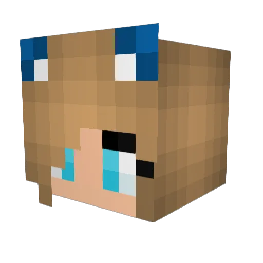 LadyKella Minecraft avatar head, 3D render
