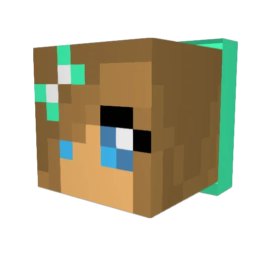 LadyKiko Minecraft avatar head, 3D render