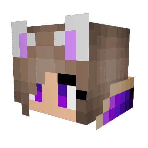 LadyKiyo Minecraft avatar head, 3D render