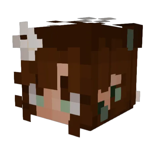 LadyKotoko Minecraft avatar head, 3D render