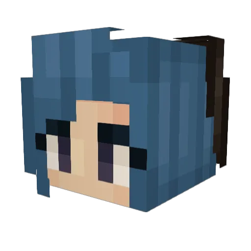 LadyLandora Minecraft avatar head, 3D render