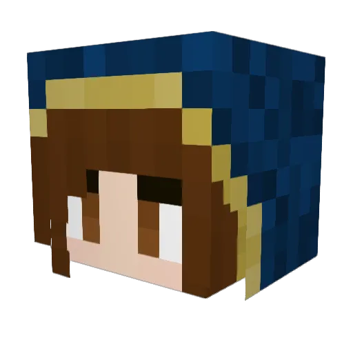 LadyLanfear Minecraft avatar head, 3D render
