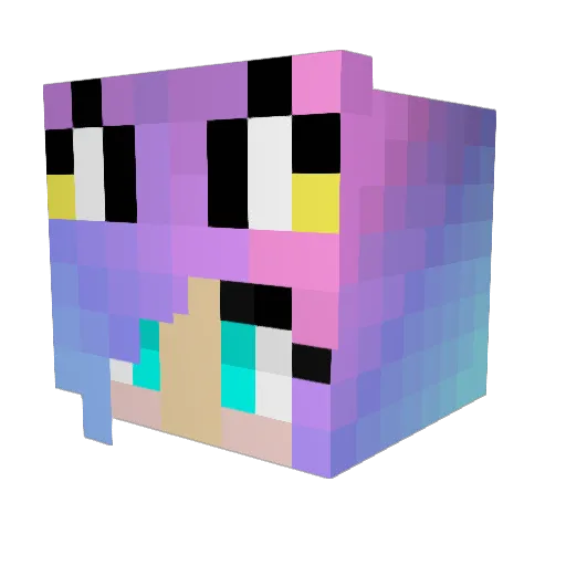 LadyLavender1241 Minecraft avatar head, 3D render