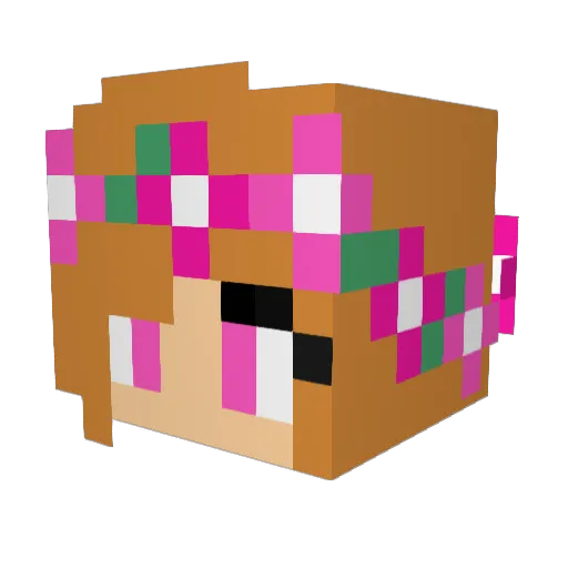 LadyLumps1 Minecraft avatar head, 3D render