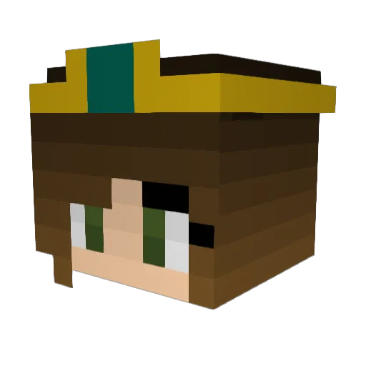 LadyLyrical Minecraft avatar head, 3D render