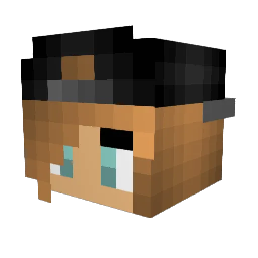 LadyManHD Minecraft avatar head, 3D render