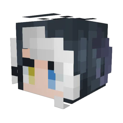 LadyMare Minecraft avatar head, 3D render