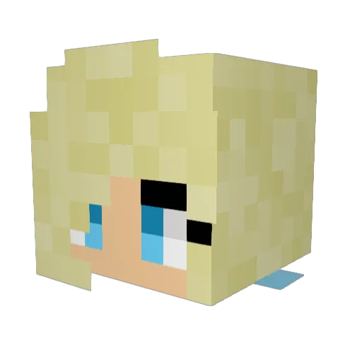LadyMariska Minecraft avatar head, 3D render