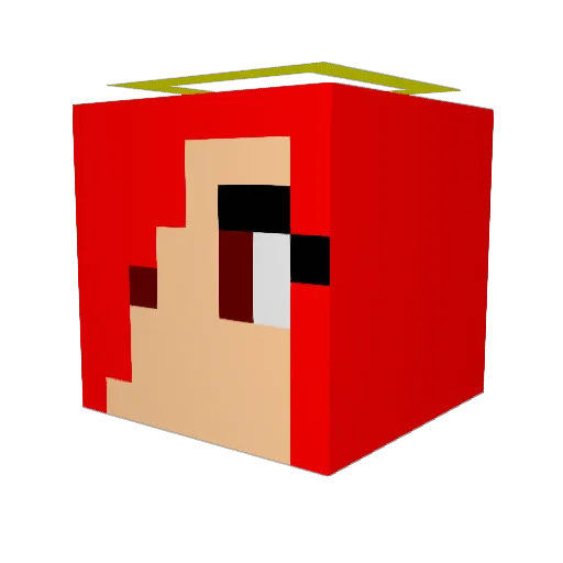 LadyMaryRead Minecraft avatar head, 3D render