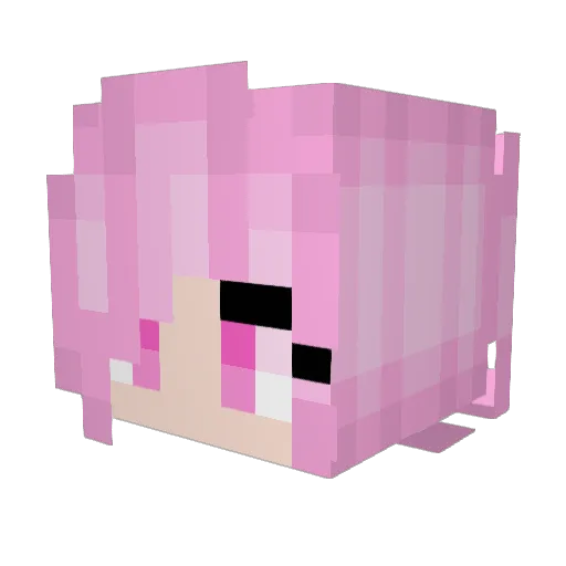 LadyMeira Minecraft avatar head, 3D render