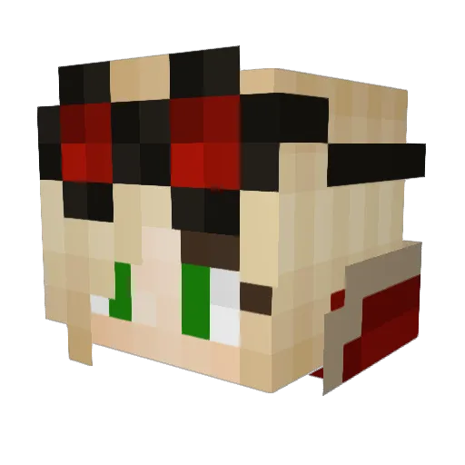 LadyMimikry Minecraft avatar head, 3D render