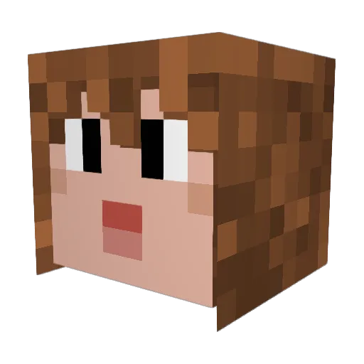 LadyMnemosyne Minecraft avatar head, 3D render