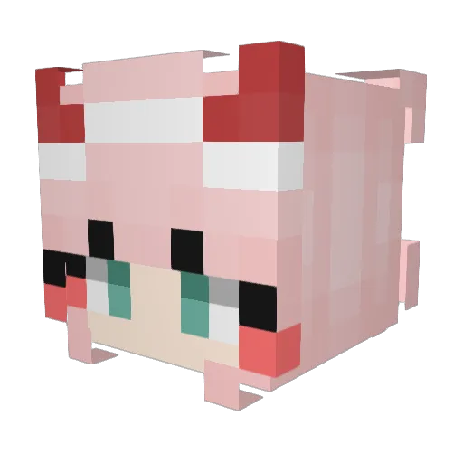 LadyMoon30 Minecraft avatar head, 3D render