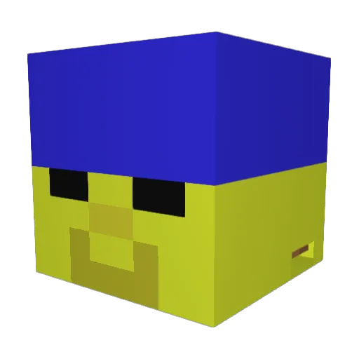 LadyMorgane Minecraft avatar head, 3D render
