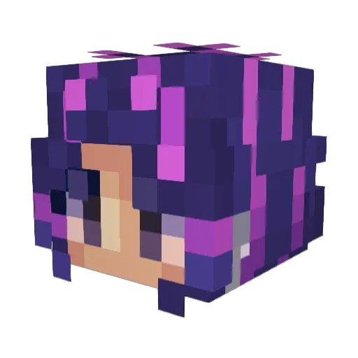 LadyNagantt Minecraft avatar head, 3D render