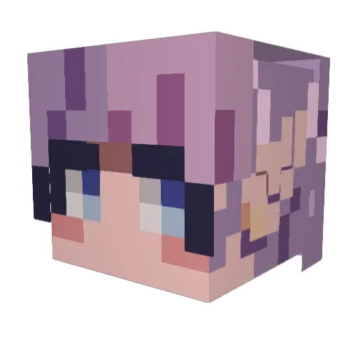 LadyOpalia Minecraft avatar head, 3D render