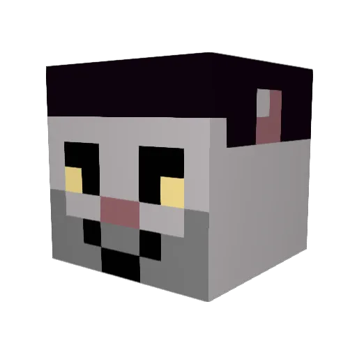 LadyPlague Minecraft avatar head, 3D render