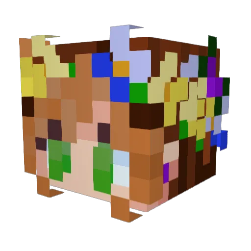 LadyRebel604 Minecraft avatar head, 3D render