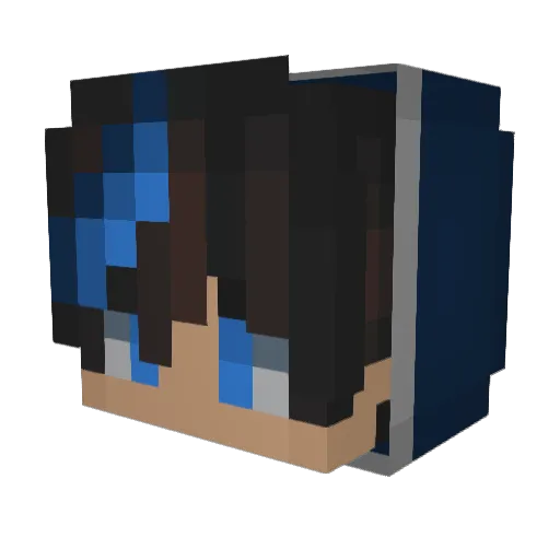 LadyRenae Minecraft avatar head, 3D render