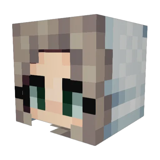 LadyRightbay Minecraft avatar head, 3D render