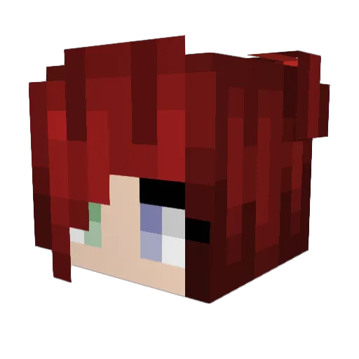 LadyRiva Minecraft avatar head, 3D render