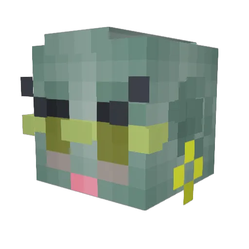 LadyRose_ Minecraft avatar head, 3D render