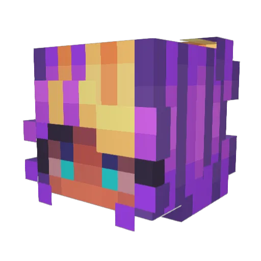 LadyRuby76 Minecraft avatar head, 3D render
