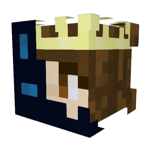LadyRubyLeo Minecraft avatar head, 3D render