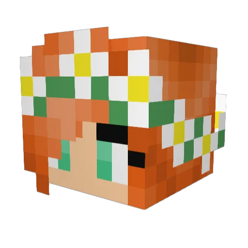 LadyRuth100 Minecraft avatar head, 3D render