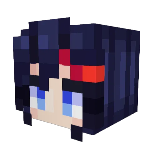 LadyRyukoMatoi Minecraft avatar head, 3D render
