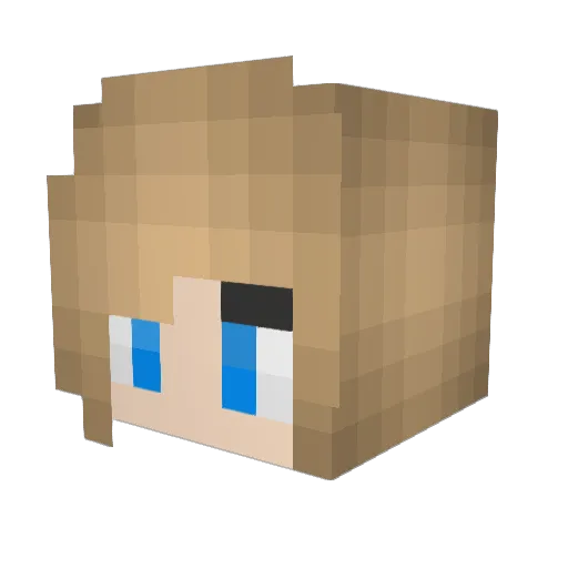 LadySawira Minecraft avatar head, 3D render