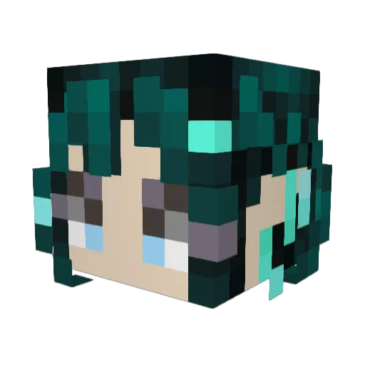 LadySelena Minecraft avatar head, 3D render