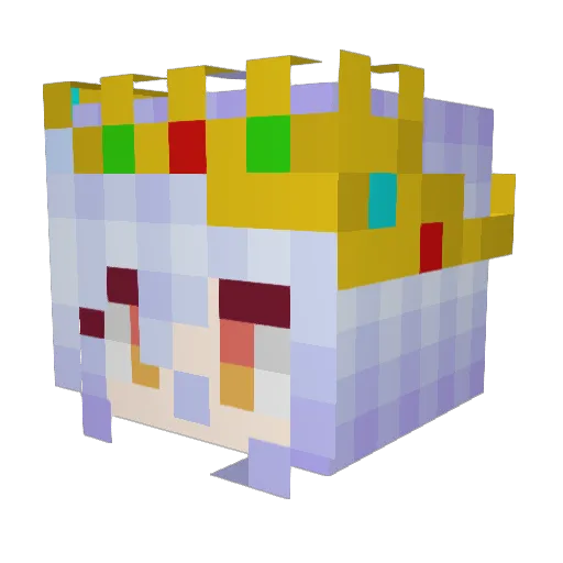 LadyShiroHU Minecraft avatar head, 3D render