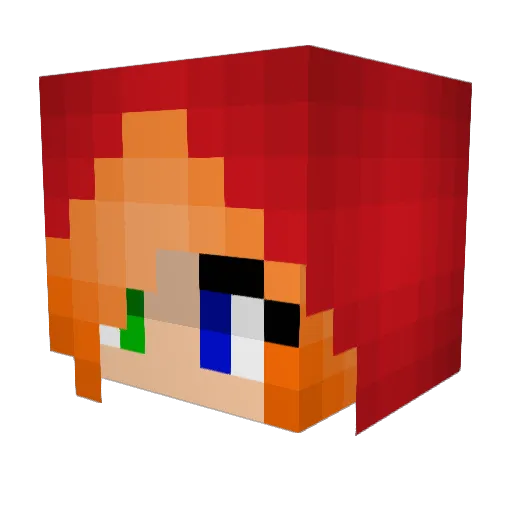 LadySquishy Minecraft avatar head, 3D render
