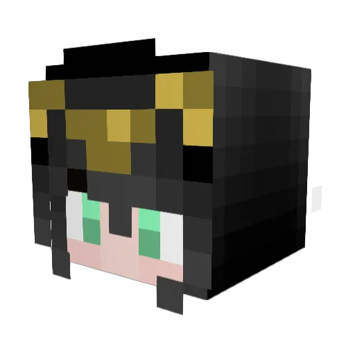 LadySygin Minecraft avatar head, 3D render