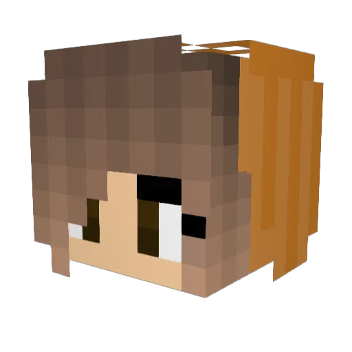 LadyTeresaSD Minecraft avatar head, 3D render