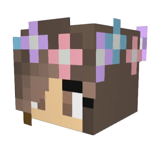 LadyTrafalgarD Minecraft avatar head, 3D render