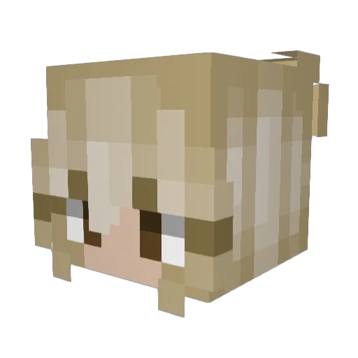 LadyTreble Minecraft avatar head, 3D render