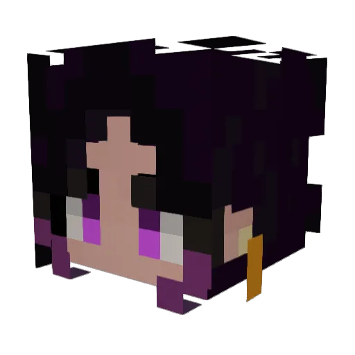 LadyUnicornio Minecraft avatar head, 3D render