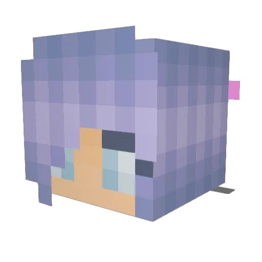 LadyViolet977 Minecraft avatar head, 3D render