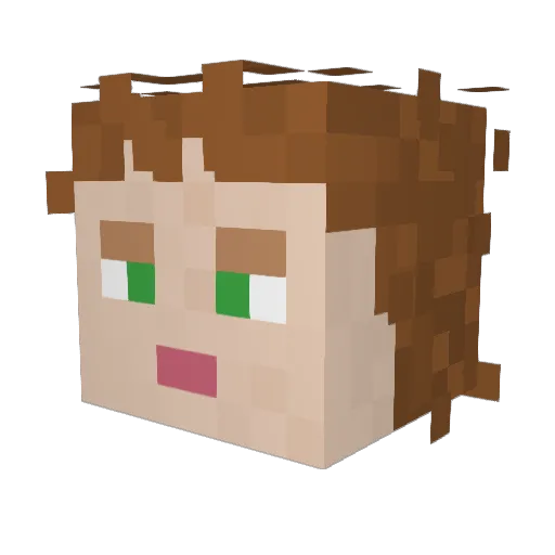 LadyWellesley Minecraft avatar head, 3D render