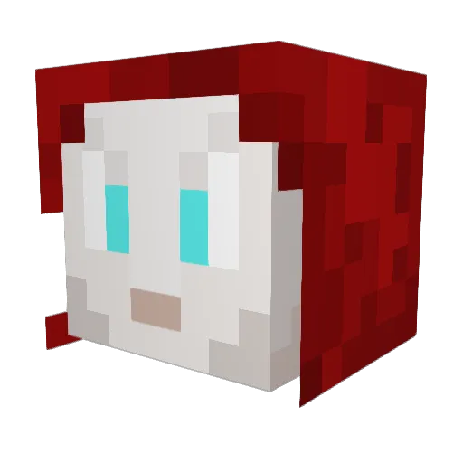 LadyWinterWolf Minecraft avatar head, 3D render