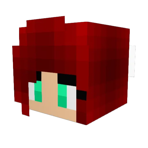 LadyWolf78 Minecraft avatar head, 3D render