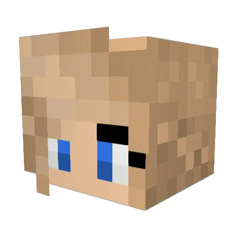 LadyWoz Minecraft avatar head, 3D render
