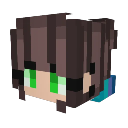 Lady_Arista Minecraft avatar head, 3D render