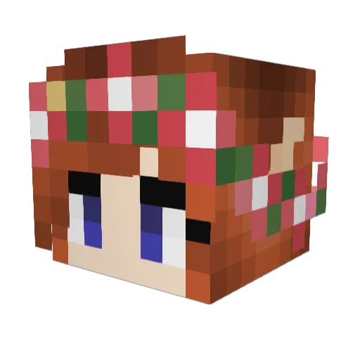 Lady_Arwen_ Minecraft avatar head, 3D render