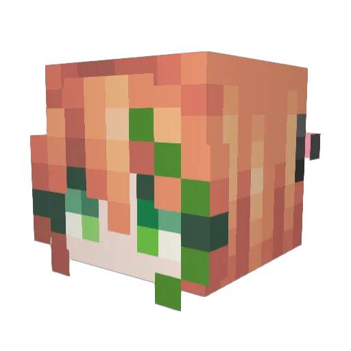 Lady_Belladonna Minecraft avatar head, 3D render