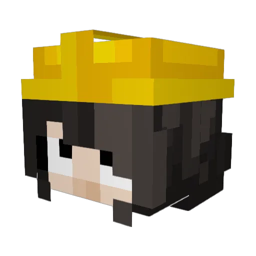 Lady_Builder Minecraft avatar head, 3D render