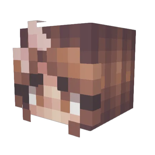 Lady_Chlo Minecraft avatar head, 3D render