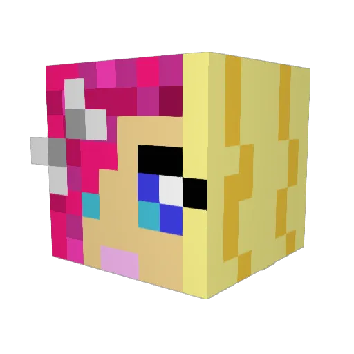 Lady_Chris Minecraft avatar head, 3D render